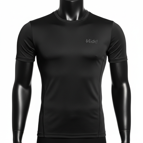 Hidd Sporty Muscle Fit Tee in Black